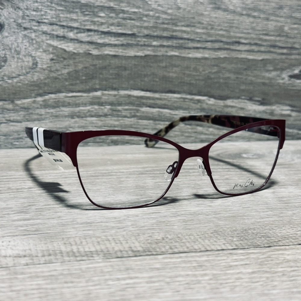 Max Cole MC 1514 30 Eyeglass Frames Womens 55-16-140 Red Cat Eye Tortoise